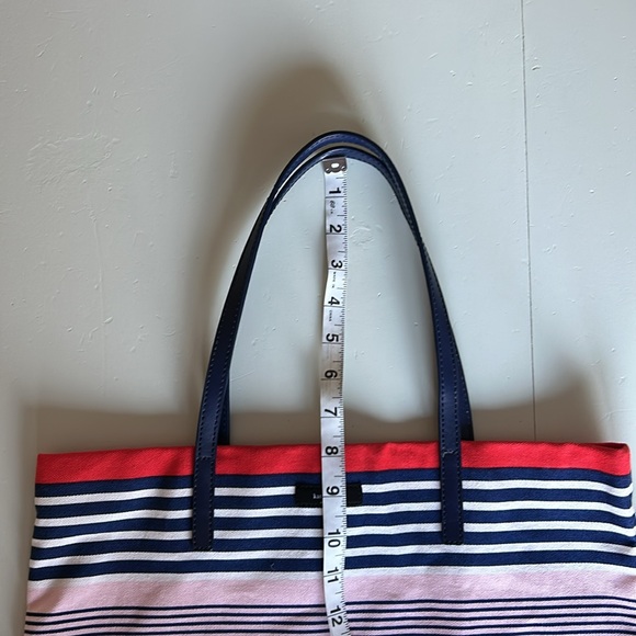 Kate Spade like new shopper book tote fits laptop red white blue - Picture 10 of 11